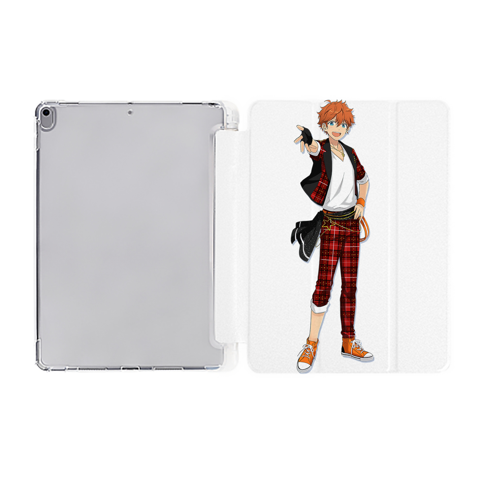 （画像用） あんさんぶるスターズ! Ensemble Stars IPad ケース ペン収納付き 三つ折りスタンド PUレザー×シリコン 対応機種9.5/10.5/10.9インチ